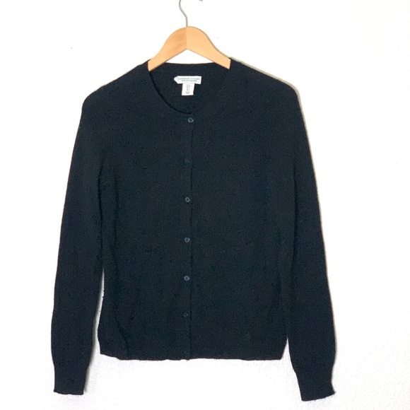 Adrienne Vittadini Sweaters - Adrienne Vittadini | Cashmere cardigan black button front sweater size small